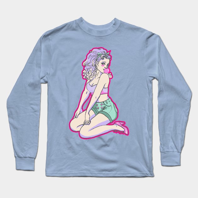 Bubblegum B*#%& Long Sleeve T-Shirt by SophieJewel